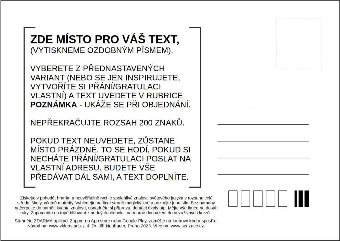 MÍSTO PRO PŘÁNÍ, GRATULACI, SDĚLENÍ
